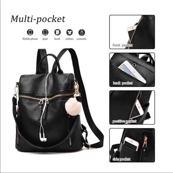 NEW PU LEATHER BACKPACK PURSE 🎀 - Picture 8 of 10